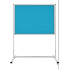 Hugo Kırtasiye 120X200 Kumaşlı Pano Tekerlekli Ayaklı Sabit Tek Taraflı