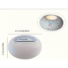 Hobiflex Silikon Kalıp Taş Tozu Parafin Ithal Dekoratif Elıps Tealıght Mumluk Kalıbı Epoksi HB120-0183