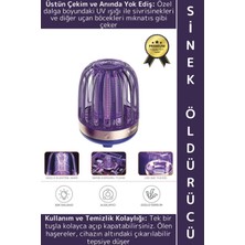 Wintoup Premium Iç Dış Mekan Elektrikli Lamba Sivrisinek Kovucu Sineksavar Şarjlı Uv Sinek Öldürücü Mavi