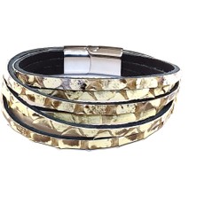 Herşey Nota Piton Sarmal Hakiki Deri Çelik Erkek Bileklik-04