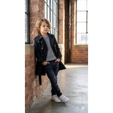 HC Kids Wear Erkek Çocuk Içi Pamuk Astarlı Trençkot Yağmurluk