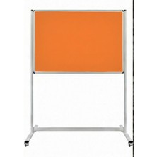 Hugo Kırtasiye 120X140 Kumaşlı Pano Tekerlekli Ayaklı Sabit Tek Taraflı