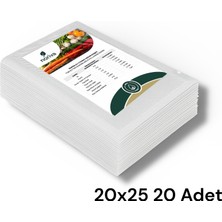 Noriva 20X25 cm 20 Adet Ev Tipi Tırtıklı Vakum Poşeti