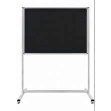 Hugo Kırtasiye 120X140 Kumaşlı Pano Tekerlekli Ayaklı Sabit Tek Taraflı