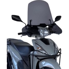 ABV Honda Dio El Korumalı Füme Tur Camı 59x72.5 cm (21-26) + Bağlantı Ekipmanı