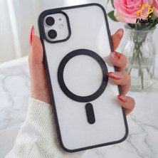 Fibaks Apple iPhone 12 Kılıf Magsafe Wireless Şarj Özellikli Tam Koruma Renkli Sert Silikon Ege Kapak