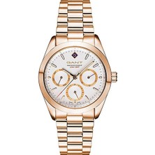 Gant Kadın Kol Saati Rose Gold Kordon Beyaz Kadran 38 mm 10 Atm Su Geçirmez