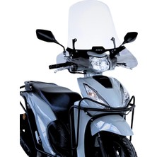 ABV Honda Dio El Korumalı Şeffaf Tur Camı 59x72.5 cm (21-26) + Bağlantı Ekipmanı