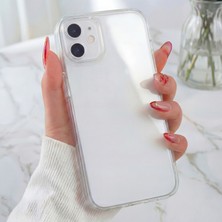 Fibaks Apple iPhone 12 Kılıf AntiShock Köşe Korumalı Darbe Emici Crystal Berrak Şeffaf Sert Silikon