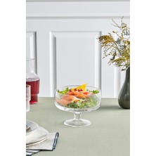 Glamis Selen Concept Noa Model Büyük Boy Ayaklı El Yapımı Cam Salata ve Sunum Kasesi