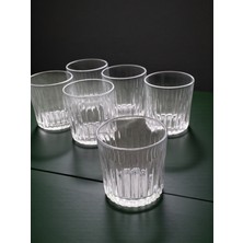 Dore Voir 6 Adet Cam Bardak/ Viski Bardağı Kesme Model -  300 ml