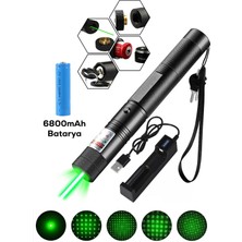 Özkurt Ticaret Turbo x Yeşil Şarjlı Lazer Pil Anahtar - Uzun Menzilli, Güçlü ve Çoklu Işık Efektli Er