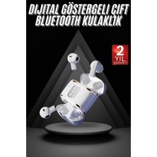 Nacario Bfs 4 Adet Çift Kulaklık Dijital Göstergeli Yüksek Ses Kaliteli Bluetooth Kulaklık