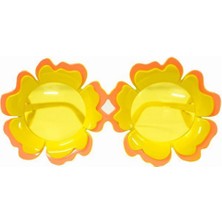 Nacario Bfs Papatya Şekilli Turuncu Sarı Renkli Hawaii Konsept Parti Gözlüğü 15X7 cm