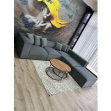 Erduran Mobilya Angelo 5 Modül Zero Leke Tutmaz Kumaş Köşe Koltuk Takımı
