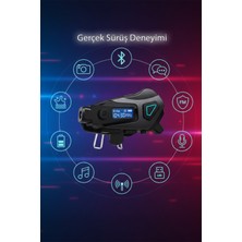Tekvora K10 Interkom Bluetooth 5.4 Kameralı Motosiklet Kask Interkom Fm Destekli