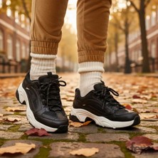 Kuum K15-34142 Vıp Exclus Siyah Kadın Bağcıklı Sneaker Ayakkabı