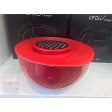 Arow Chopper Akıllı Karıştırma & Saklama Kabı Rendeli Akrilik  4.6 Lt 25 cm Kırmızı TR-3633
