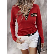 Bi Baksana Kadın Uzun Kollu V Yakalı Kaşkorse Bluz