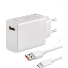 Tactech Xiaomi 13 Lite / Redmi Note 13 / Redmi Note 11 / Redmi 10 / Redmi 10 Prime / Redmi 9c / 12T / 12S Uyumlu USB Type-C 33W Turbo Şarj Aleti