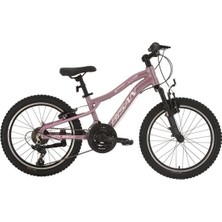 Bisan Kdx 2500-V Kız Çocuk Bisikleti 28CM V 20 Jant 21 Vites Metalik Pembe Beyaz