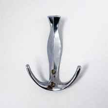 Badem10 Yeniçeri Portmanto Askı Krom Metal Duvar Askılığı Şık Modern Vestiyer Mont Ceket Şapka Askısı