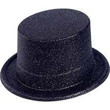 Ett Siyah Renk Uzun Plastik Simli Parti Şapkası Dinç Store - 004982