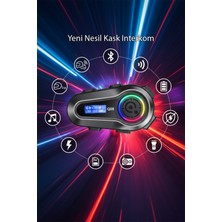 Tekvora Q08 Max Bluetooth 5.3 Motosiklet Kask Interkom Mikrofonlu Gürültü Engelleyici Kulaklık