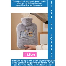 Wintoup Termal Yapı Karın Bel Eklem Ağrı Azaltan Sevimli Stitch Figür Yumuşak Peluş Sıcak Su Torbası 1 Litre