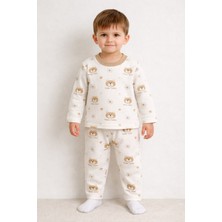 Tatlı Ayıcık Baskılı Pijama Çocuk Takım