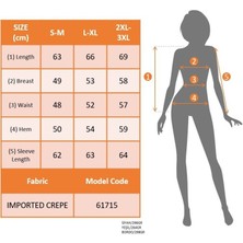 Bi Baksana Kadın Uzun Kollu Yuvarlak Yakalı Düğmeli Ithal Krep Bluz