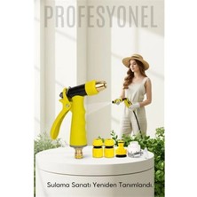 Marsilyan Profesyonel Pirinç Uçlu Basınçlı Hortum Sulama Tabancası Seti Tabancası Seti  Konnektörlü