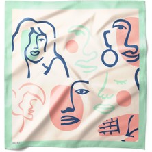 Hawwa Minimal Yüz Desenli Bandana Fular V307