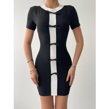 Bi Baksana Cazzie Fiyonk Detaylı Elbise