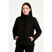 Bi Baksana Bomber Mont Ceket – Su Itici Kumaş, Kapitone Astarlı, Fermuarlı, Kışlık - Siyah