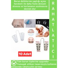 Wintoup Özel Model Rahat Nefes Alıp Verme Horlama Azaltanuyku Bozukluğu Önleyen Burun Delik Aparatı 10 Adet