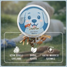 Karışık Köpek Ödülü Kova – Pawmax 350 g (Tavuk Göğsü Burgu, Dana Karaciğeri, Kolajen Çubuk, Beyaz Burgu, Munchy)