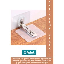 Wintoup Kendinden Yapışkanlı Kolay Montaj Çocuk Koruma Kitap Dolap Gardırop Mobilya Sabitleme Aparatı 2 Adet