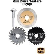 Marsilyan 3'lü Mini Daire Testere Bıçağı Seti - Hss, Tct ve Elmas Kesici Disk
