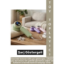 Wintoup Premium Koltuk Kıyafet Pet Pamuk Iplik Battaniye Şarj Göstergeli Tüy Toz Tiftik Temizleme Aleti