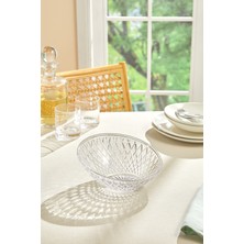 Glamis Selen Concept Yatık Kafes Model El Yapımı Cam Meyve Sunum ve Salata Kasesi