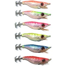 Sasa Kocagöz Parlak Kumaş Fosforlu Kalamar Zokası 7 cm 9 gr Yeşil-Sarı-Kırmızı