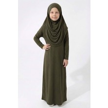 Mnk Baby & Kids Pratik Başörtülü Kız Çocuk Namaz Elbisesi M00789