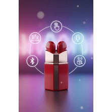 Tekvora Ruj Tasarımlı Bluetooth Kulaklık | Dokunmatik Kontrol, Mikrofonlu, Suya Dayanıklı