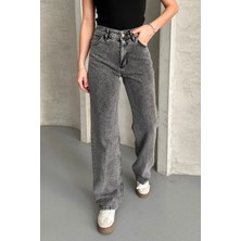 Palazzo Füme Yüksek Bel Jeans