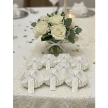 Candles Flame 10 Adet Incili Deniz Kabuğu Mum - Istiridye Kutulu Nikah, Nişan ve Söz Hediyeliği