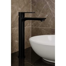 Kca Armatür Premium Sabit Gövdeli Çanak Lavabo Bataryası Kaliteli Siyah Kaplama