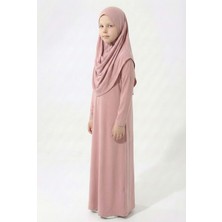 Mnk Baby & Kids Pratik Başörtülü Kız Çocuk Namaz Elbisesi M00789