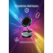 Tekvora 360° Dönebilen Manyetik Telefon Tutucu | Vantuzlu, Kablosuz Şarj Destekli, Ev & Araç Uyumlu