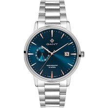 Gant Erkek Kol Saati Çelik Kordon Koyu Mavi Kadran 43 mm Paslanmaz Çelik Kasa Mineral Cam 5 Atm